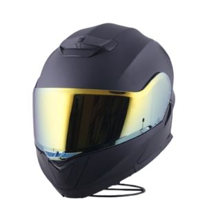 Casco de Moto Integral Certificado Tornazolado Dorado  - Talla XL