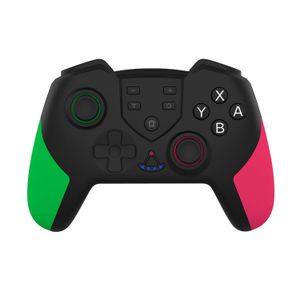 Gamepad Inalámbrico BT con Función de Vibración de Doble Motor Función de Giroscopio (Verde Rosa)
