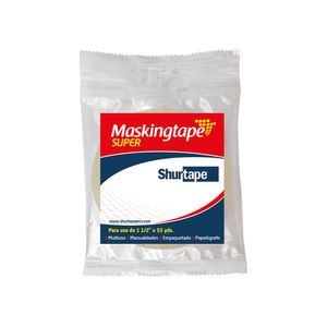Cinta Masking Tape Súper (Embolsado) Shurtape 1 ½" x 55 Yd Caja x 30 Rollos