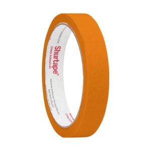Cinta Masking Tape Colores Shurtape 1/2" x 15 Yd Caja x 90 Rollos Naranja
