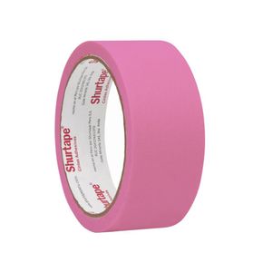 Cinta Masking Tape Colores Shurtape 1" x 15 Yd Caja x 48 Rollos Rosado