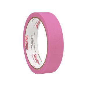 Cinta Masking Tape Colores Shurtape 3/4" x 15 Yd Caja x 60 Rollos Rosado