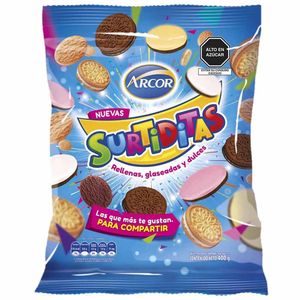 Galletas SURTIDITAS Rellenas, Glaceadas y Dulces Bolsa 400g