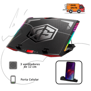 Cooler para laptop Cybercool Halion Ha-k7 Rgb