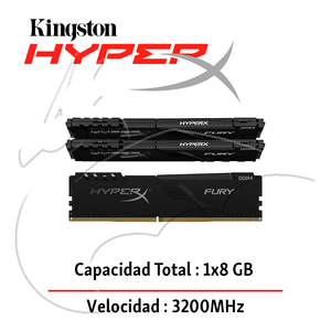 Memoria Ram Ddr4 3200mhz 8gb Kingston Hyperx Fury -pc