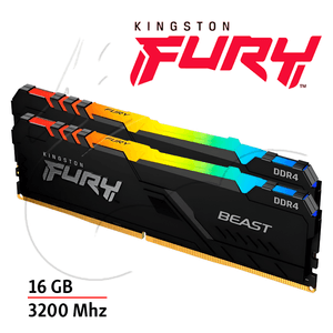 Memoria Ram Fury Rgb 16gb Ddr4 3200 Mhz