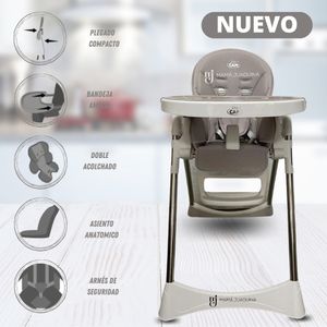 Silla de Comer Graduable Bambino Silvestre Beige