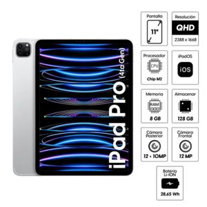 IPAD PRO DE 11 PULGADAS WIFI - 128 GB - SILVER (4ª GENERACIÓN)