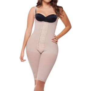 Faja Fajitex Hasta La Rodilla Con Cuatro Broches - Beige - Talla L