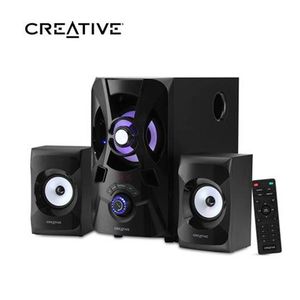 Parlante Creative E2900 2.1 60w/120w Bt/ Fm/ Usb/ Sd/ 3.5mm 220v Luz Led Black