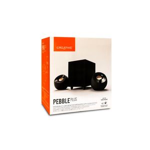 Parlante Creative Pebble Plus 2.1 8w/16w 3.5mm Usb-Power Black