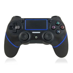 Gamepad Inalámbrico BT Gamepad con Panel Táctil Vibración Función de Mango de 6 Ejes (Negro Y Azul)