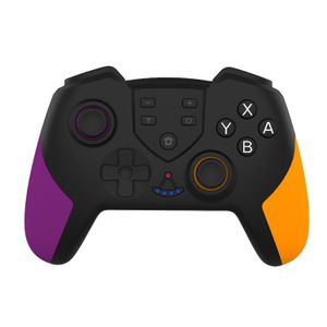 Gamepad Inalámbrico BT con Función de Vibración de Doble Motor Función de Giroscopio Naranja Púrpura