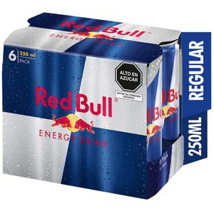 Bebida Energizante RED BULL Paquete 6un Lata 250ml