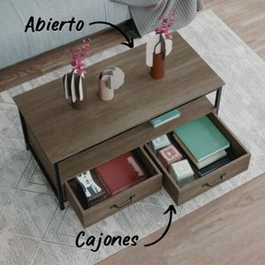 Mesa de Centro Industrial Cassetti Gales Coricha Home