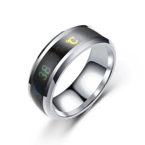Anillo Medidor de Temperatura Unisex Plata Talla 8