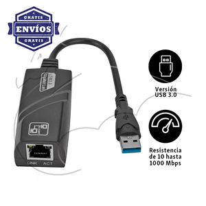 Adaptador Usb 3.0 A Rj45 Ethernet Gigabit Windows - Mac Os