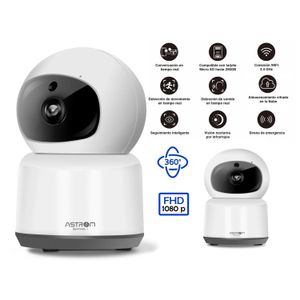 Cámara IP Astrom Sentimel AST5080 cobertura 360º Full HD sirena de emergencia