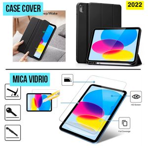 Funda Smart Case para iPad 10ma Gen 10.9 y Mica Vidrio 2022
