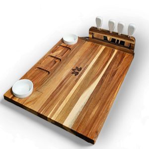 Set Grande Lux de Acacia Tabla para Quesos & Charcutería