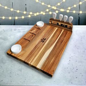 Set Grande Lux de Acacia Tabla para Quesos & Charcutería