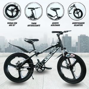 Bicicleta Deportiva Aro 20 Veloz Negro
