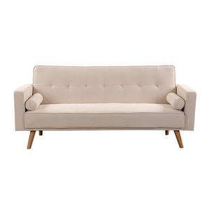 Sofá Cama Pazart Muebles Futón Lucie Beige Claro