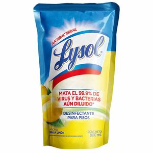 Desinfectante para Pisos LYSOL Limón Doypack 800ml