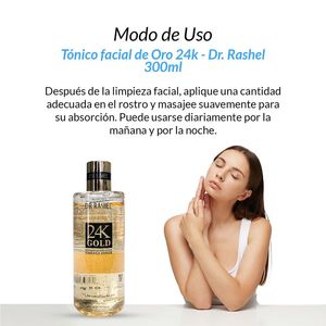 Tonico Esencia Antienvejecimiento y Resplandor Oro 24k Dr Rashel 300ml