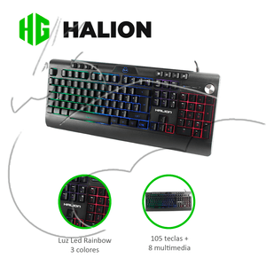 Teclado Gamer Halion Optimos Ha-k807 Rainbow