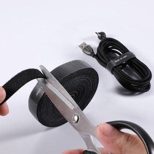 Cinta amarracables de velcro Baseus, 1 metro, negro