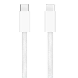 Cable tipo-C a tipo-C Apple, 1m, 60W, trenzado, blanco
