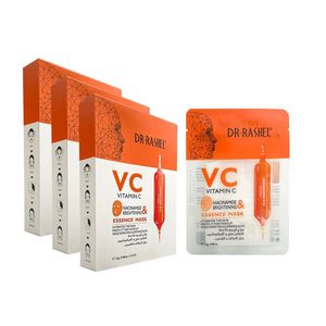Mascarilla Vitamina c Niacinamida y Esencia Iluminadora 5 piezas 3 Unidades