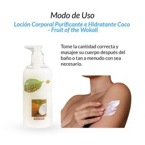 Locion Corporal Purificante e Hidratante coco Wokali 500ml