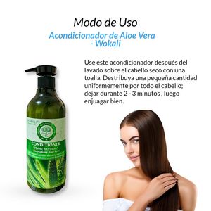 Acondicionador de Aloe Vera Wokali 550ml