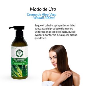 Crema de Aloe Vera Wokali 300ml 2 Unidades