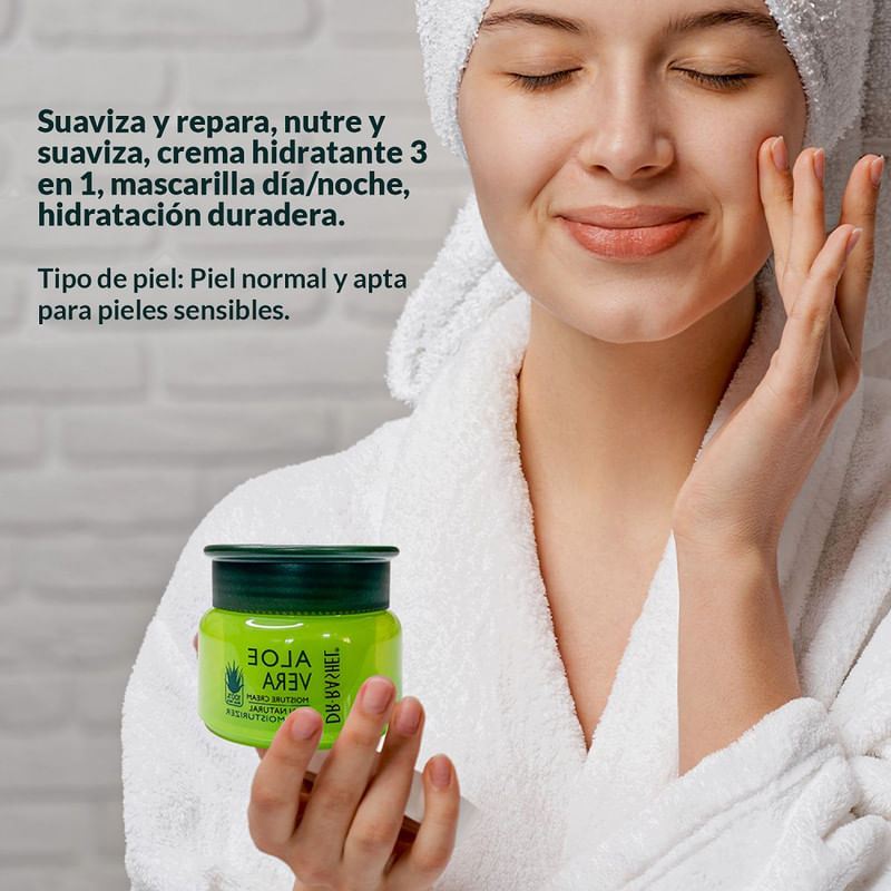 Crema Hidratante Aloe Vera Hidratante 3 en 1 día/noche Dr Rashel 50 ...