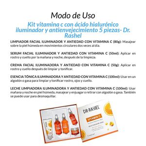 Kit Vitamina c con Acido Hialurónico Iluminador y Antienvejecimiento 3 Unidades