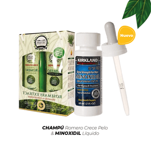 Shamppo romero crece pelo + Minoxidil Kirkland