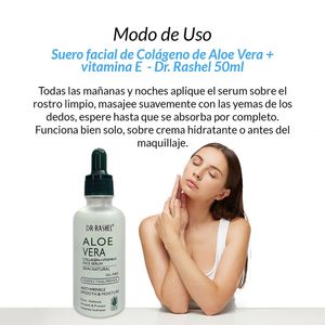 Suero Facial de Colageno de Aloe Vera y Vitamina e Dr Rashel 50ml