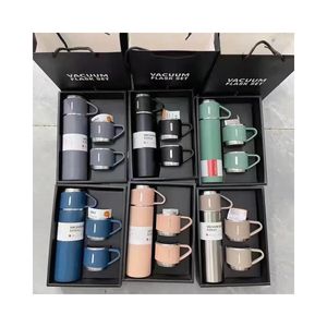 Termo Botella Tomatodo 500ML Set  De 3 Piezas Gris