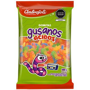 Gomas AMBROSOLI Gusanos Ácidos Bolsa 480g