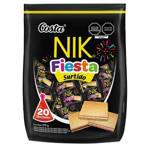 Wafer COSTA Nik Fiesta Surtido Bolsa 20un