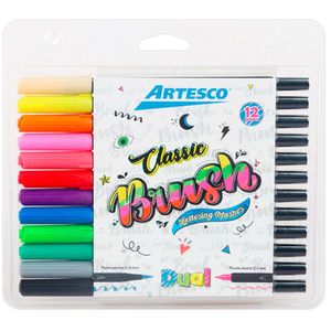 Marcador Dual ARTESCO Brush Classic Paquete 12un