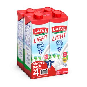Leche LAIVE UHT Light Caja 946ml Paquete 4un