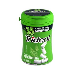 Goma de Mascar TRIDENT Yerbabuena Botella 45.5g