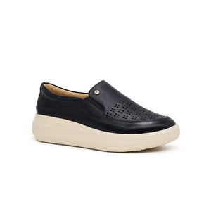 Zapatos Casuales de Cuero para Mujer PAR&SS KA23-OX011  Negro