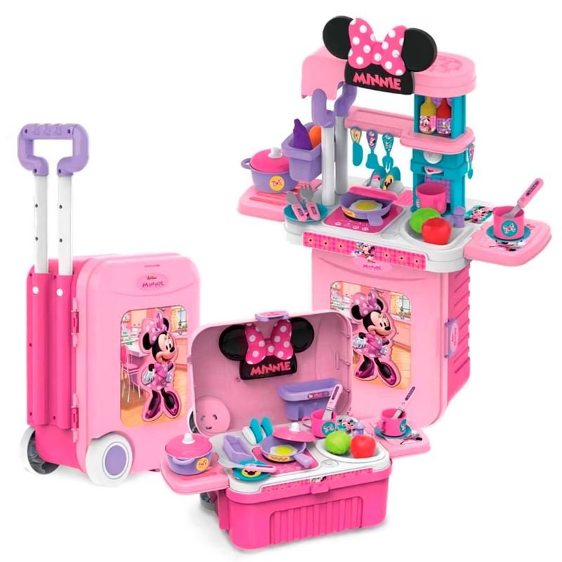 Juguete Set de Cocina y Maleta Minnie 3 en 1 Real Plaza