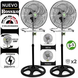 Ventilador Pedestal 3 en 1 De 18″ 200 W BK-8219VI/NG Caja de 2U