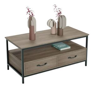 Mesa de Centro Industrial Cassetti Espresso Coricha Home